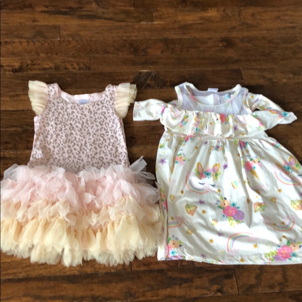 Girls unicorn and leopard dress lot size 6x